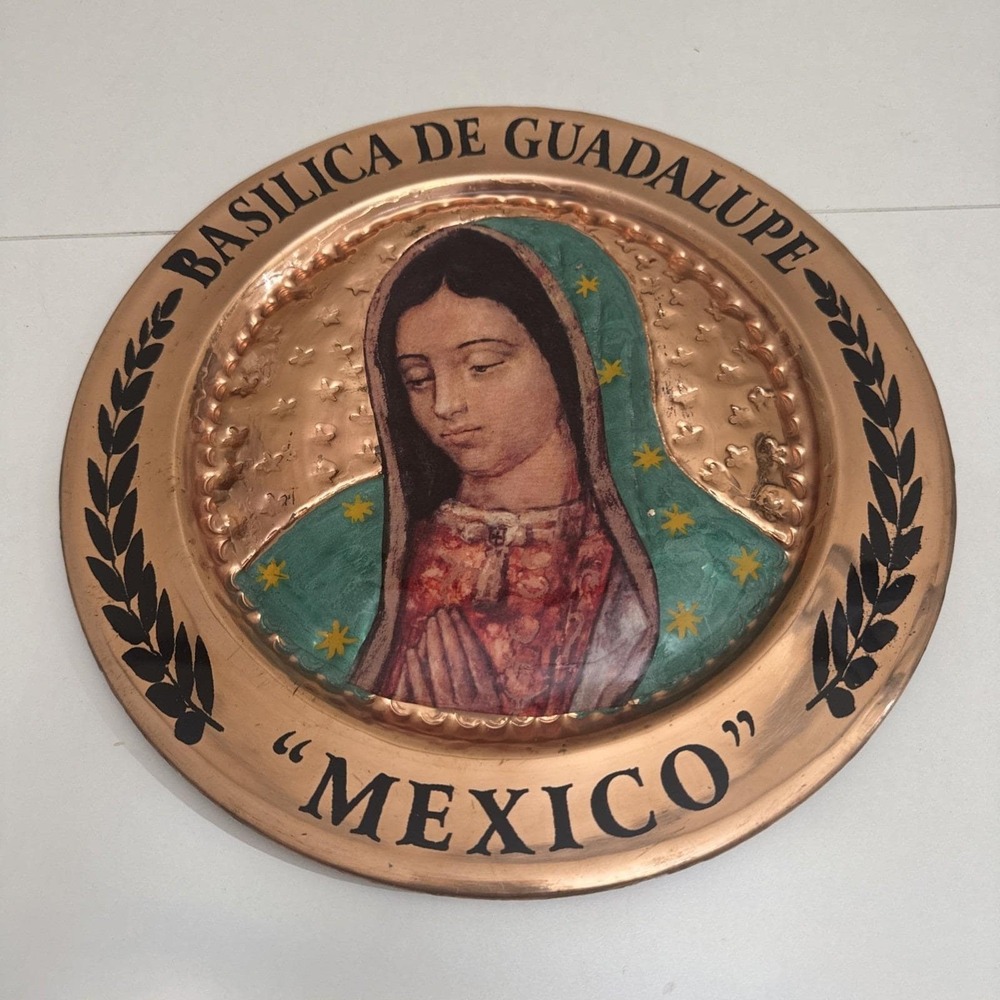 Our Lady of Guadalupe Brass Recuerdo de mi Visita a la Basílica Priest-Blessed